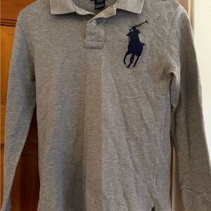 Polo by Ralph Lauren Kids Gray Long Sleeve Polo